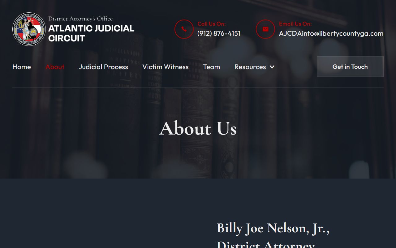 McIntosh County court records after arrest Atlantic Judicial Circuit DA bio